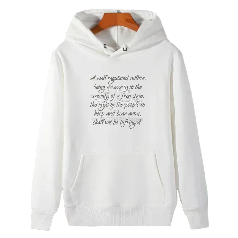 I Am The Militia Pro 2nd Amendment Proud American Graphic Hooded Sweatshirts Essentials Winter Thick Sweater Hoodie Male Clothes