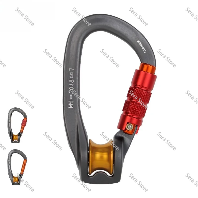 Professional 20KN Aluminum Alloy Carabiner D Mountaineering Carabiner Clip