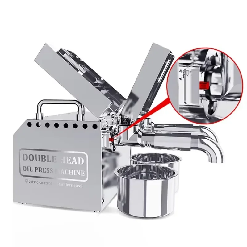 Double Head Household Home Used Small Automatic Oil Press Extraction Machine / Mini Edible Oil Press Machine