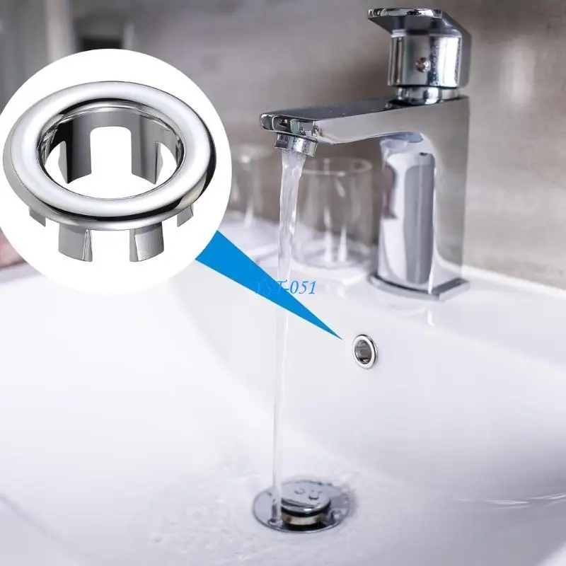 

E15A Overflows Control Rings for Sink Edges Leak Prevention Rusts Resistant Universals Basins Styles Simple Installation