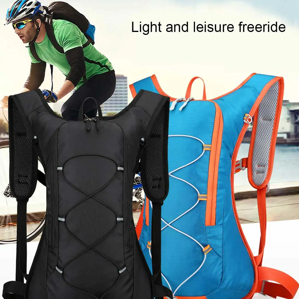 Running Vest Bag Folding Breathable Riding Rucksack Bladder Backpack Outdoor Sport Mountaineering Bike Cycling Blue