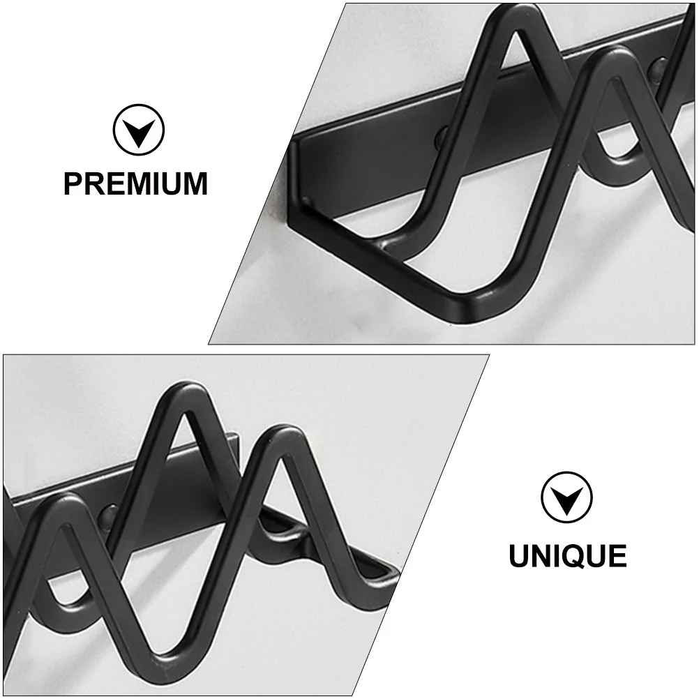 

1Pcs Wall Mounted Pot Cover Rack Black Punch- Storage Holder Aluminum for Smooth Tiles Marble Glass Wood