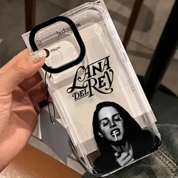 Transparent Clear Space Phone Case For Singer Lana Del Rey Poster iPhone 11 12 13 14 15 16 Pro Max Mini X Xs XR 7 8 plus Se2020
