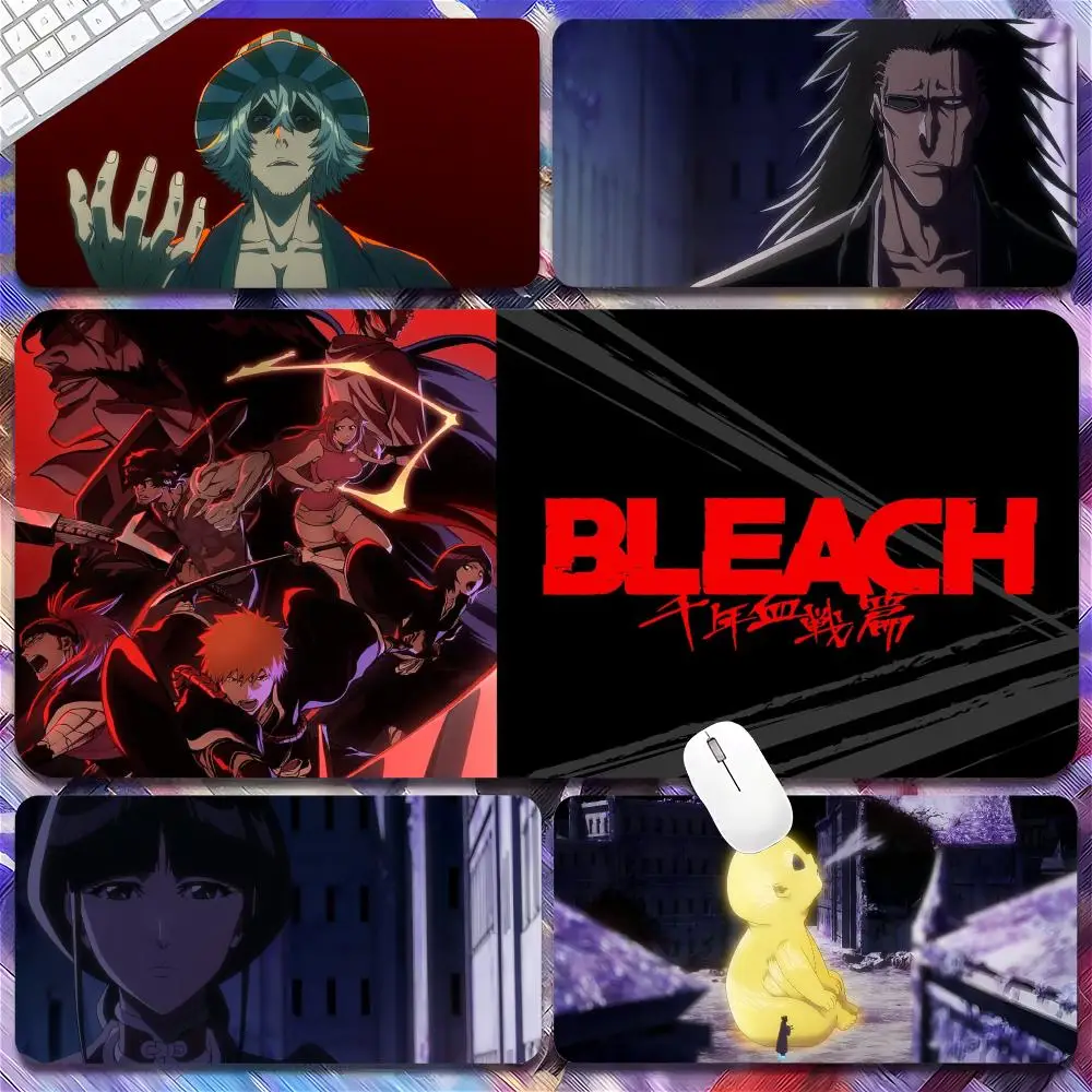 Bleach Thousand-Year Blood War Mouse Pad Gamer Keyboard Mat Pads Gaming Desk Protector Laptops Large Mousepad Cartoon Deskmat