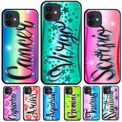 Aries Leo Libra Pisces Virgo Capricorn Aquarius Case For iPhone 16 15 11 14 Pro Max XS XR Plus 12 Pro Max Phone Coque