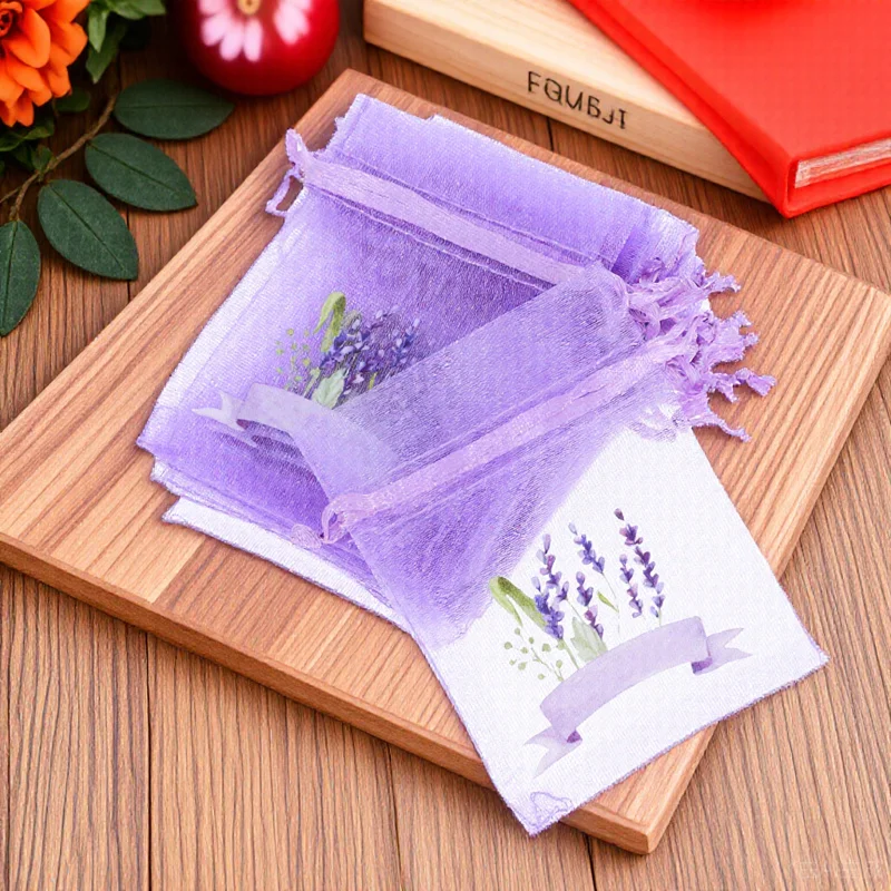 

20Pcs Lavender Sachet Bags Breathable Drawstring Mesh Pouches for Wardrobe Drawer Sachet Storage Gauze Bag Sachets Bags