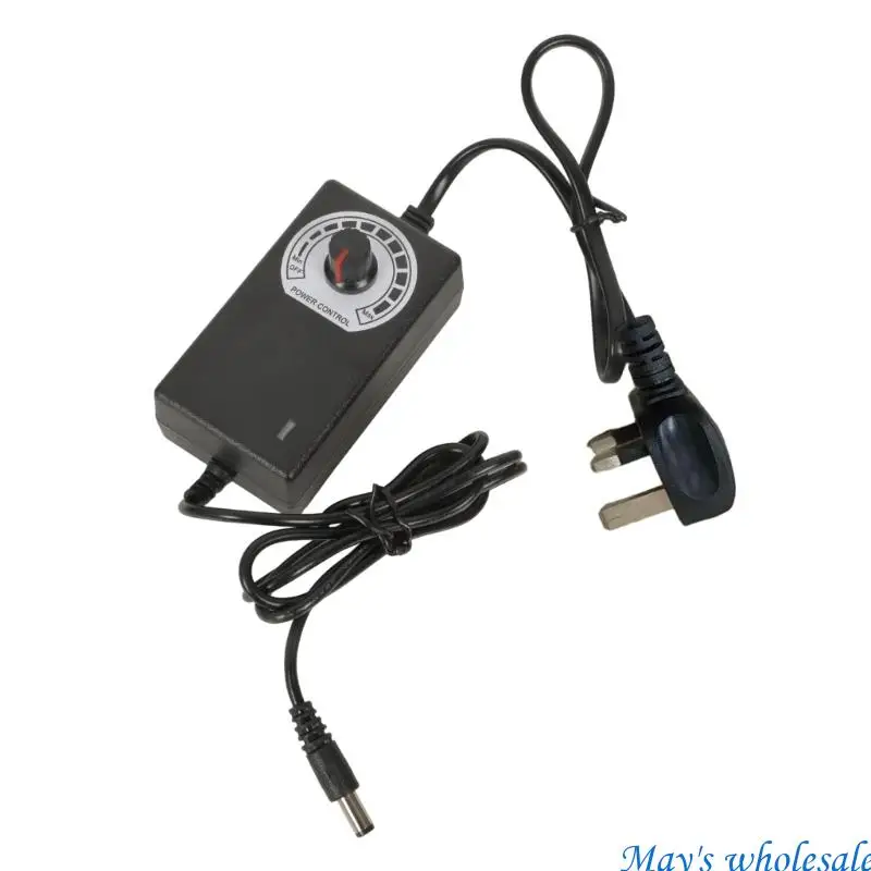 To Power Adapters With Adjustable 3V-12V Output, UK Plugs, 24W Variable Voltages Supply, 5.5X2.1Mm Barrels Connectors for 448A