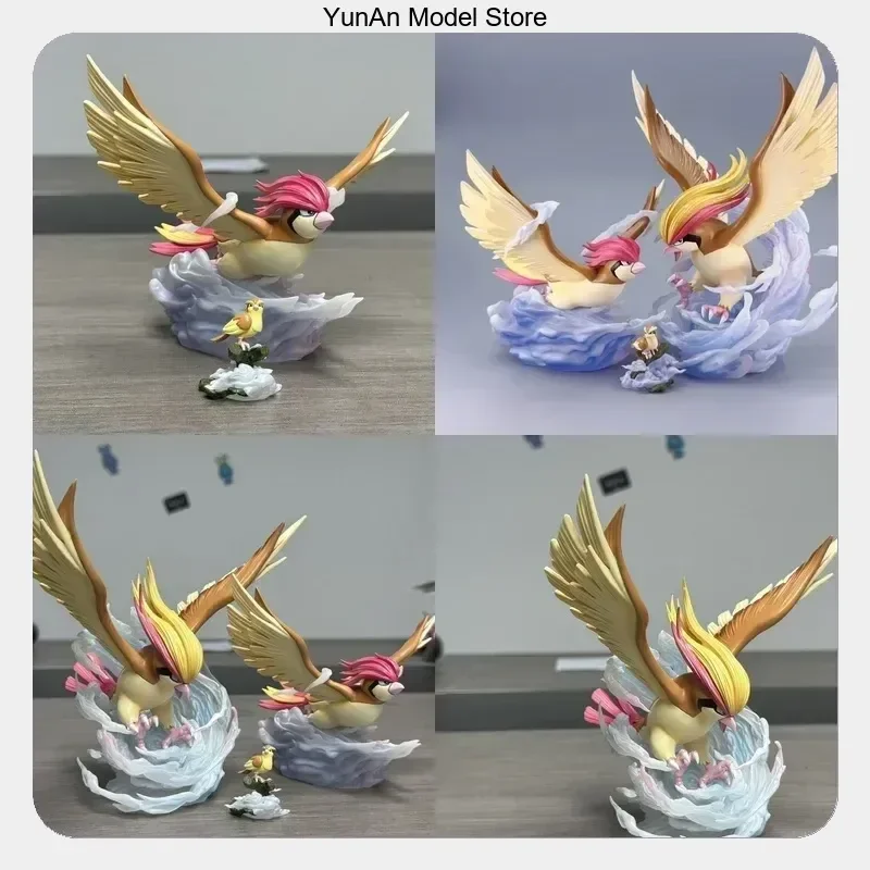 Figurine d'anime, modèle de collection, décoration de bureau, ensemble Pidgey Evolution, cadeau pour les fans