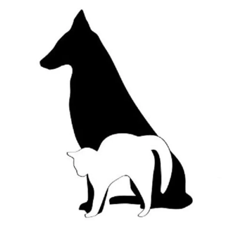 

Squatting Dog Cute Cat Elastic Car Window Decal Sticker Car Shape Creative Decoration Sticker Creative Black/white,15cm*11cm