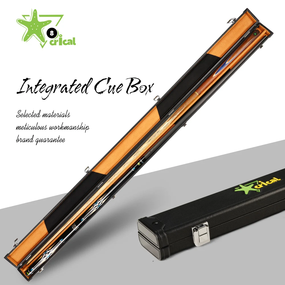 

CRICAL Snooker Cue Case 1 Piece Pool Cue Straight Rod Box 60" Hard Case Cover Storage Carrying Professional Billiard Accessories