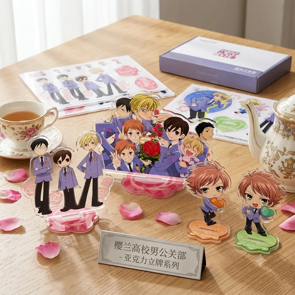 10CM Anime Haruhi Fujioka  Acrylic Keychain Stand Model Ornament Accessories Goods Christmas Gifts