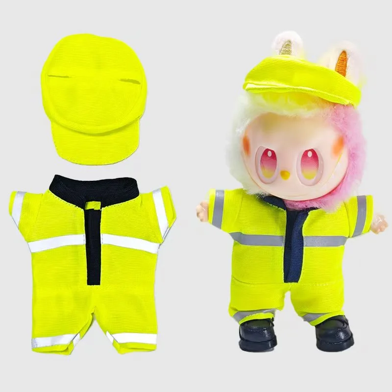 のみ服ラブブ 17 センチメートル V1 V2 V3 消防士スーツセットペンダント衣装アクセサリー衣装アクセサリー人形なしギフト