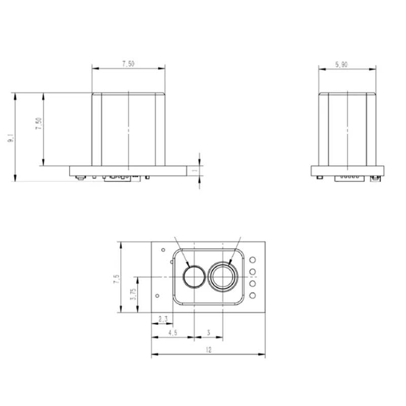 A29F-DTOF 10 Meters SP10M01 Single Point Lidar Sensor 100Hz UART TTL Communication Interface Outdoor Laser Ranging Module