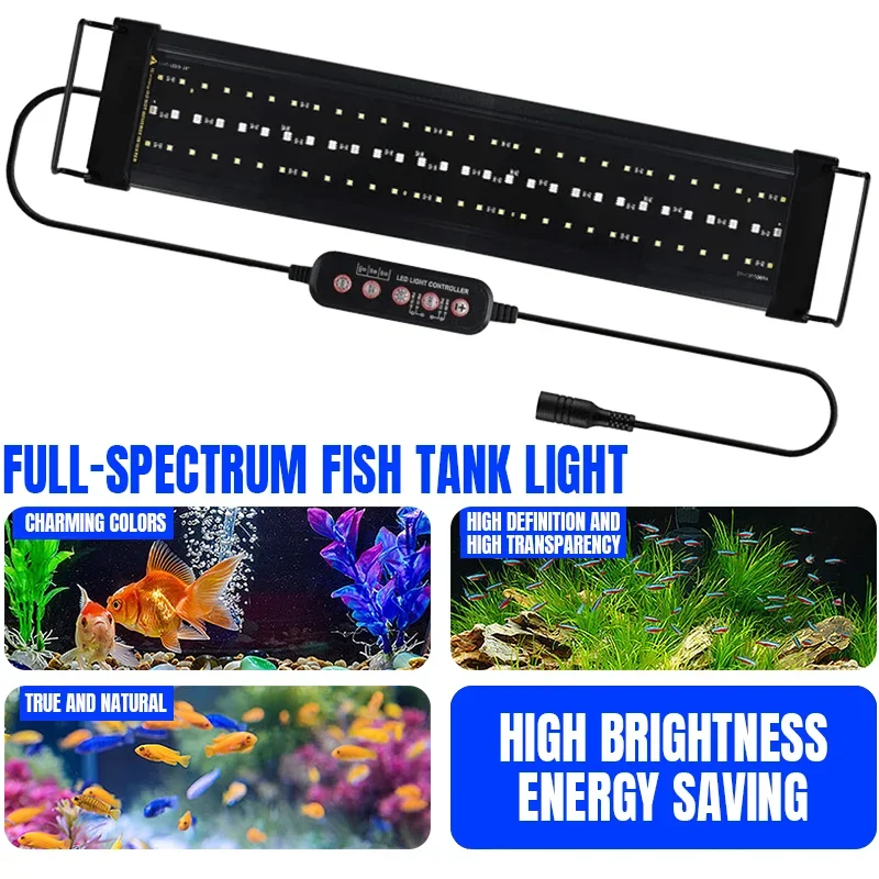 

Aquarium Landscaping Decoration Light Ultra-Thin LED Light Fish Tank Full-Spectrum Lamp Fish Farming Lighting Supply Clamp Lamp