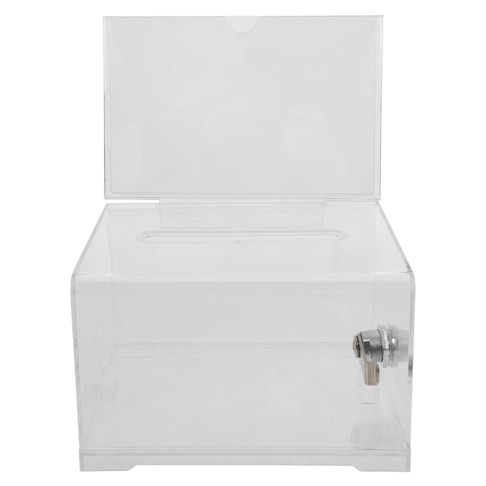 

Ballot Box Donation Boxes for Fundraising Charity Letter Post Container Clear Window Mailbox with Key