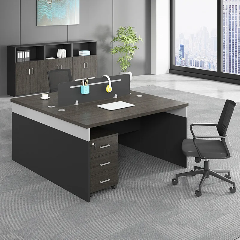 Office Desk, Office, Finance, Desk, Screen, Simple And Modern, 4-seater Booth, Staff Desk And Chair Combination