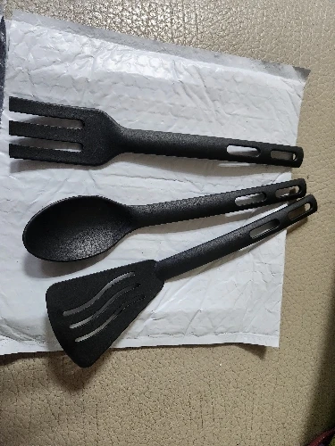 Cooking Utensils Set Nylon Anti Scratch Kitchen Utensils Sturdy Cutlery Kit Heat Resistant Comfortable Handle Cookware photo review