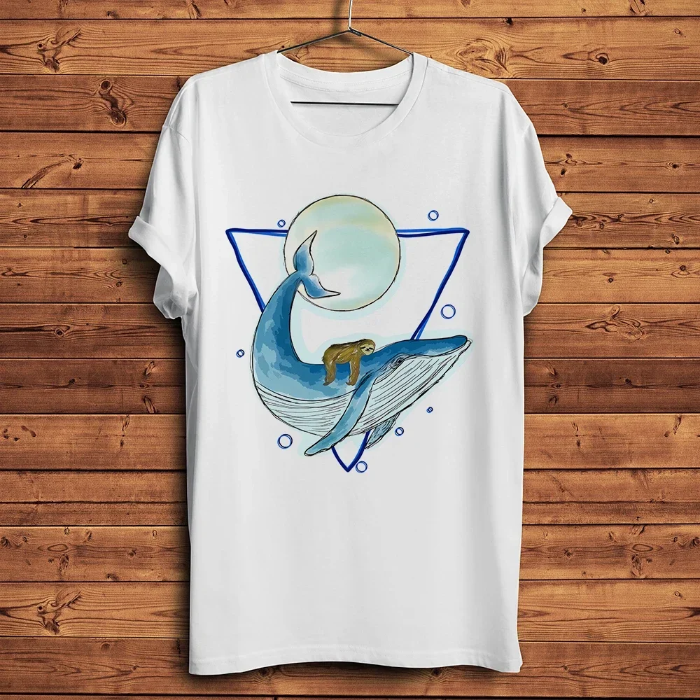 Watercolor Spiral Shell Whale Seahorse Narwhal Sea Art Funny TShirt,Short Sleeve Tee,Streetwear Natural Style Unisex T-Shirt