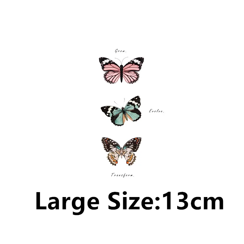 DIY Iron on Patch Butterfly Thermo Sticker Decals Heat Transfer on Clothes Iron on Hoodies Press Printing Accessories Applliques