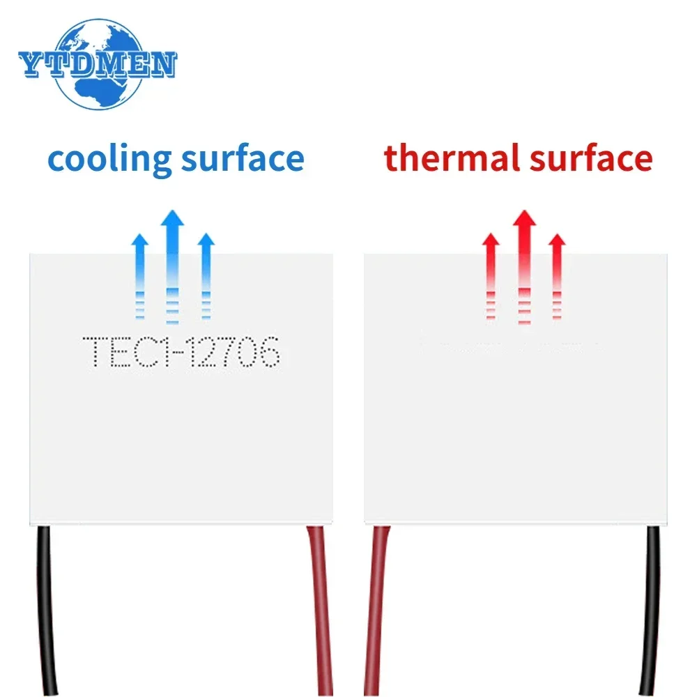 1/2 Uds TEC1-12706 módulo Peltier 12705 12706 TEC1-12705 enfriador termoeléctrico Peltier 40*40MM 12V refrigeración semiconductora