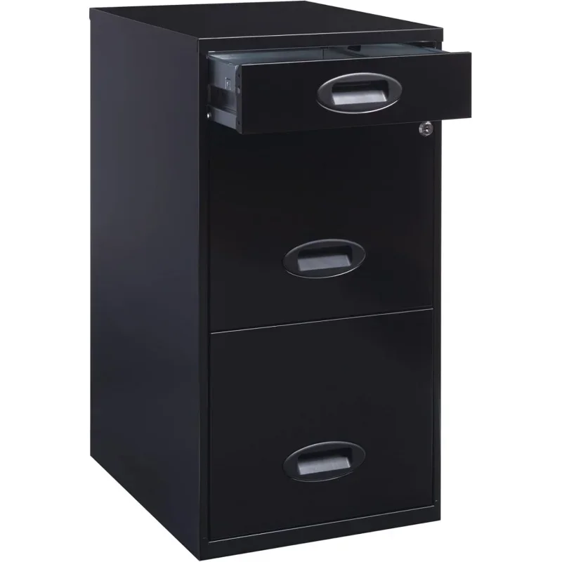 SOHO 18D Archivador vertical organizador de 3 cajones, negro