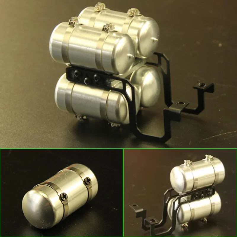 1:14th Scale Metal Gas Tank Decorate for Tamiya RC Truck SCANIA 770S R620 VOLVO BENZ Arocs MAN TGX Car Accessories