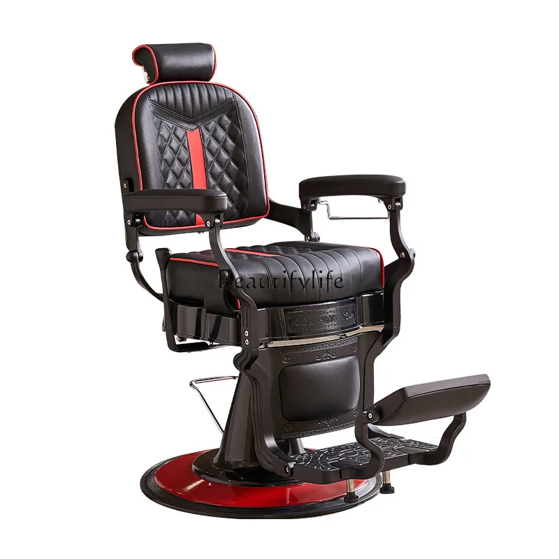 

High-end hair salon chair shave down beauty lift oil head chair