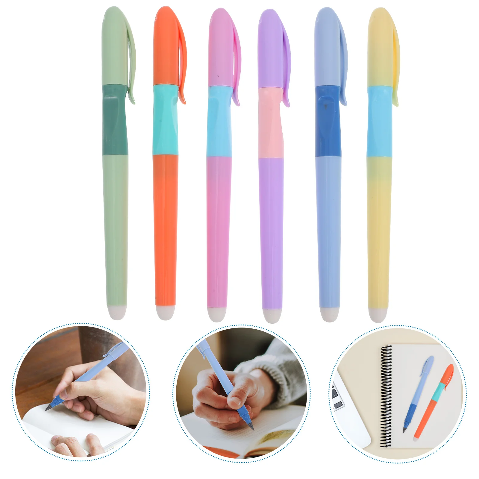 

6 PCS Calligraphy Pencil Handwriting Training Kids Pencils Fun Graphene Blue Erasable Pens
