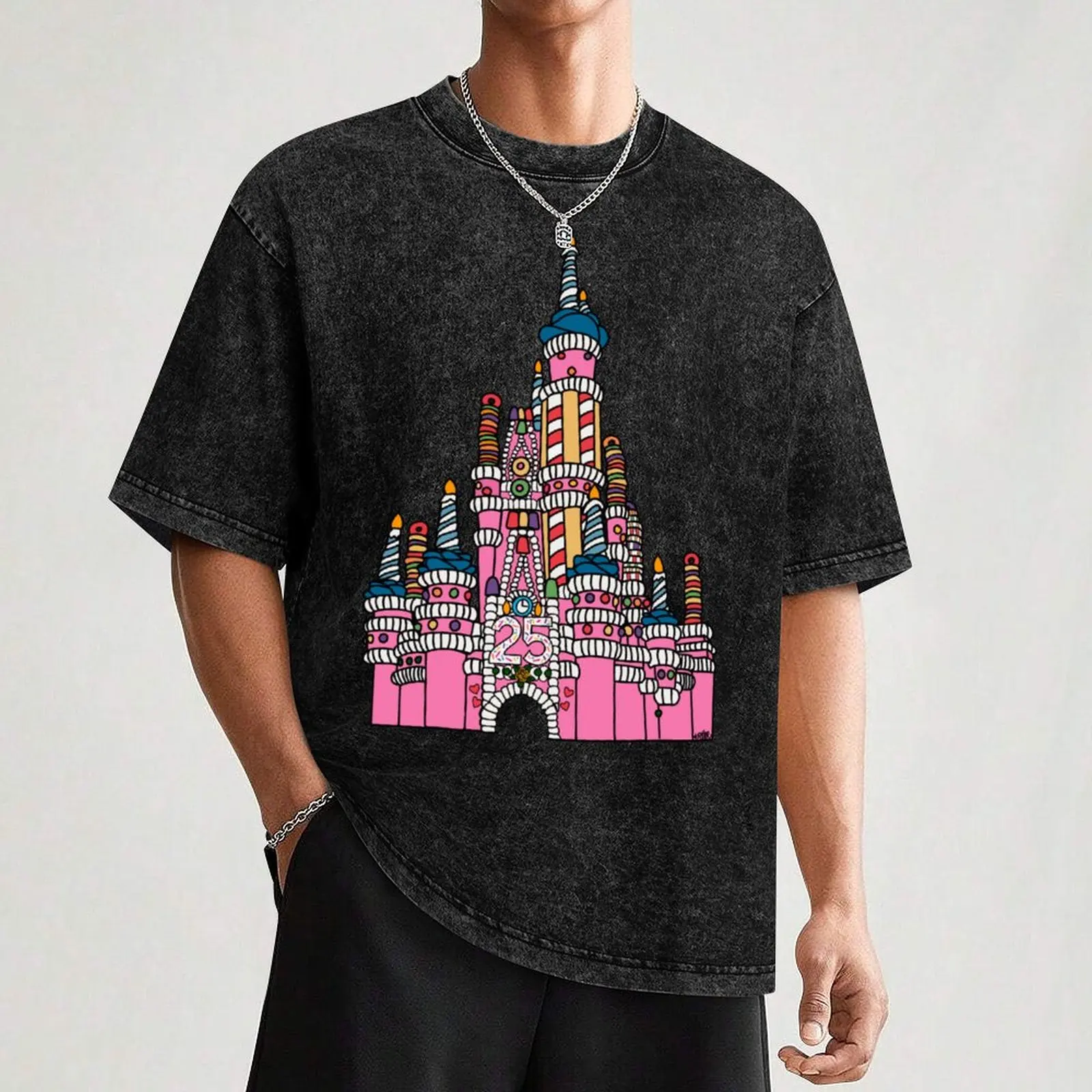 Cake Castle T-Shirt cheap stuff graphic t shirts korean fashion plus size clothes Short sleeve tee men image 3