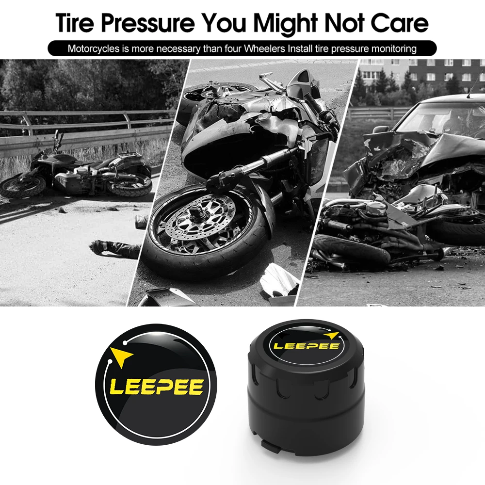 Tire Pressure Sensor Monitor System Motorcycle TPMS External Sensors Android/IOS General Bluetooth-Compatible 4.0 5.0