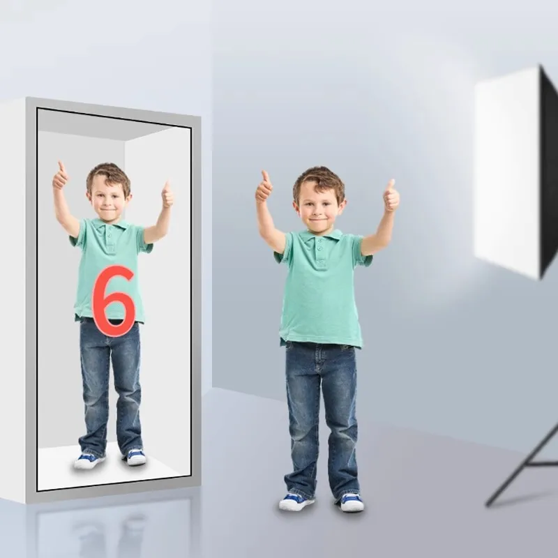 Vertical LCD Box 3D Holographic Transparent Screen Display Cabinet Human Body Ai Digital Display Showcase