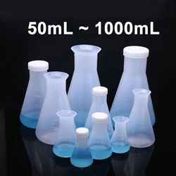 Fiole triangulaire en plastique PP, d'extraction conique, d'extraction à secouer, bouteille d'analyse en laboratoire, 50ml, 100ml, 250ml, 500ml, 1000 ml