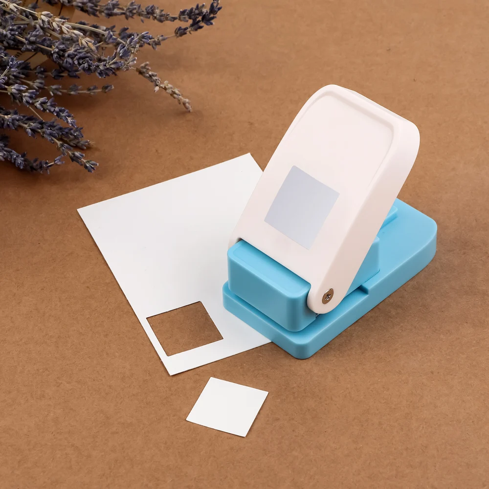 

1 Inch Square Punch, 2026 New Craft Lever Punch for Paper Crafts, for Cardstock, Gift Wrapping, Greeting Cards and Scrapbooks