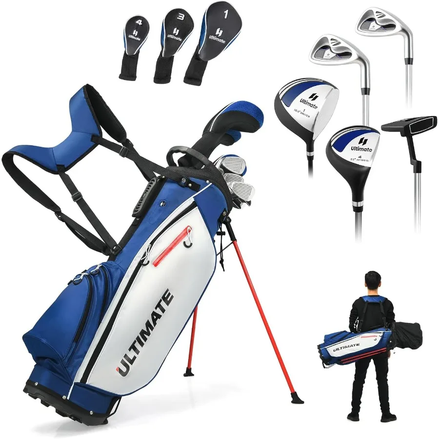 

Men's Complete Golf Club Set Right-Handed 9/11-Piece Full Set Designed for Optimal Performance on the Course Featuring a 460cc