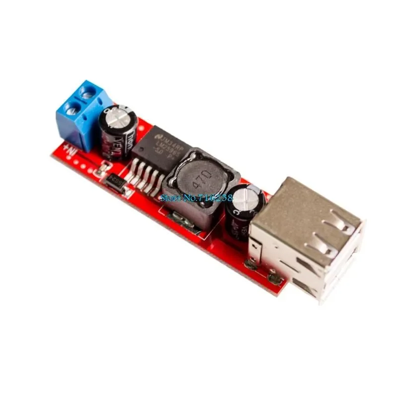 DC 6V-40V To 5V 3A Double USB Charge DC-DC Step-down Converter Module For Vehicle Charger LM2596 Dual USB