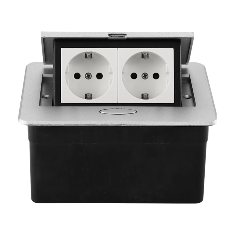 EU Electric Outlet 2 Way for POP UP Desktop Socket Recessed  Countertop