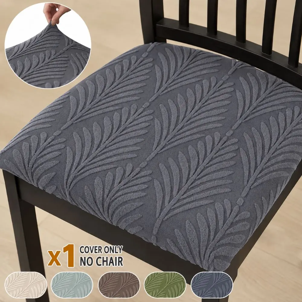 Stylish Jacquard Chair Seat Cover Anti-dirty Nordic Style Seat Case Removable Dining Chair Slipcover For Hotel Kitchen Party