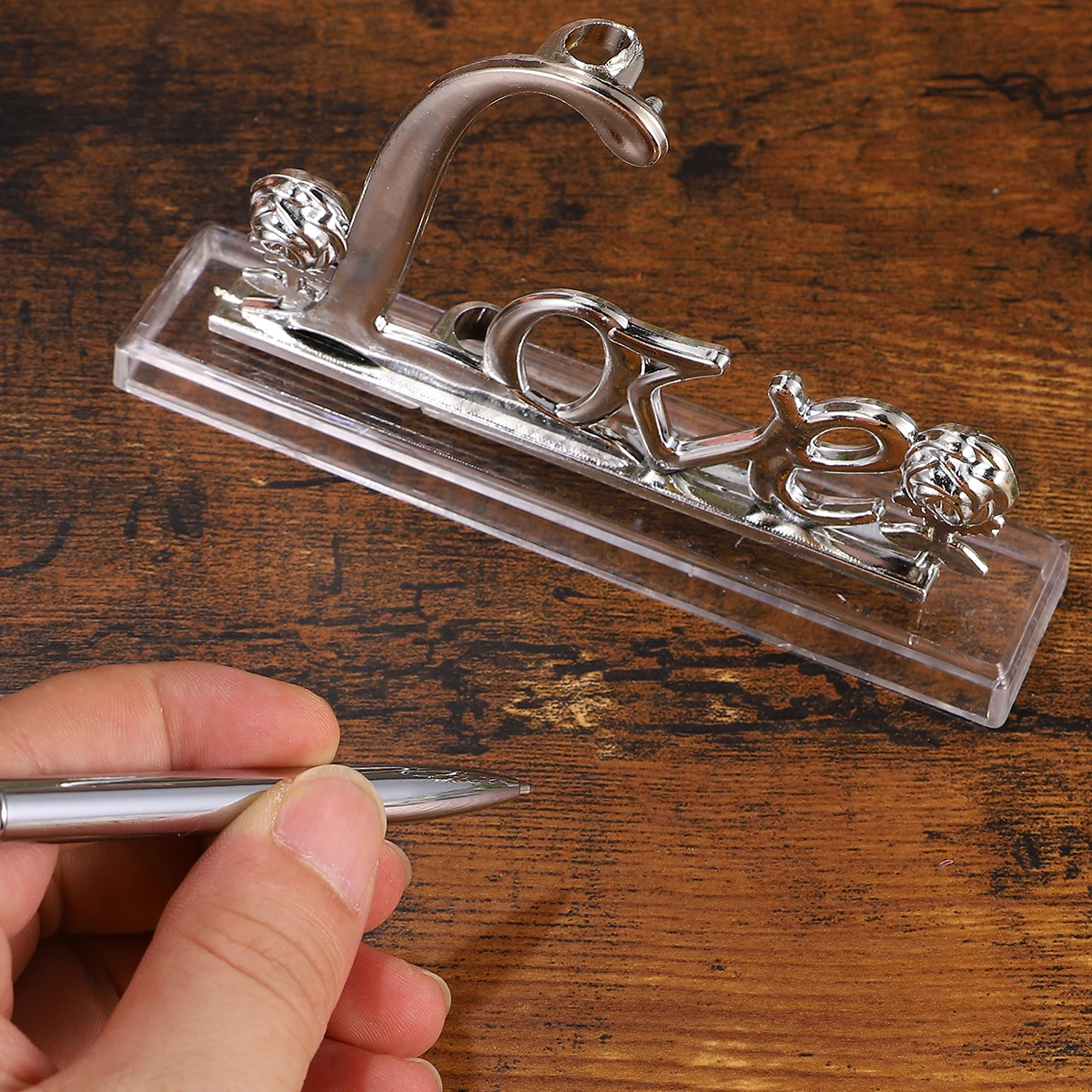 

Silver Metal Wedding Signing Pen Elegant Guest Book Party Sign Pen Premium Chic Romantic Decorative Gift For Anniversary