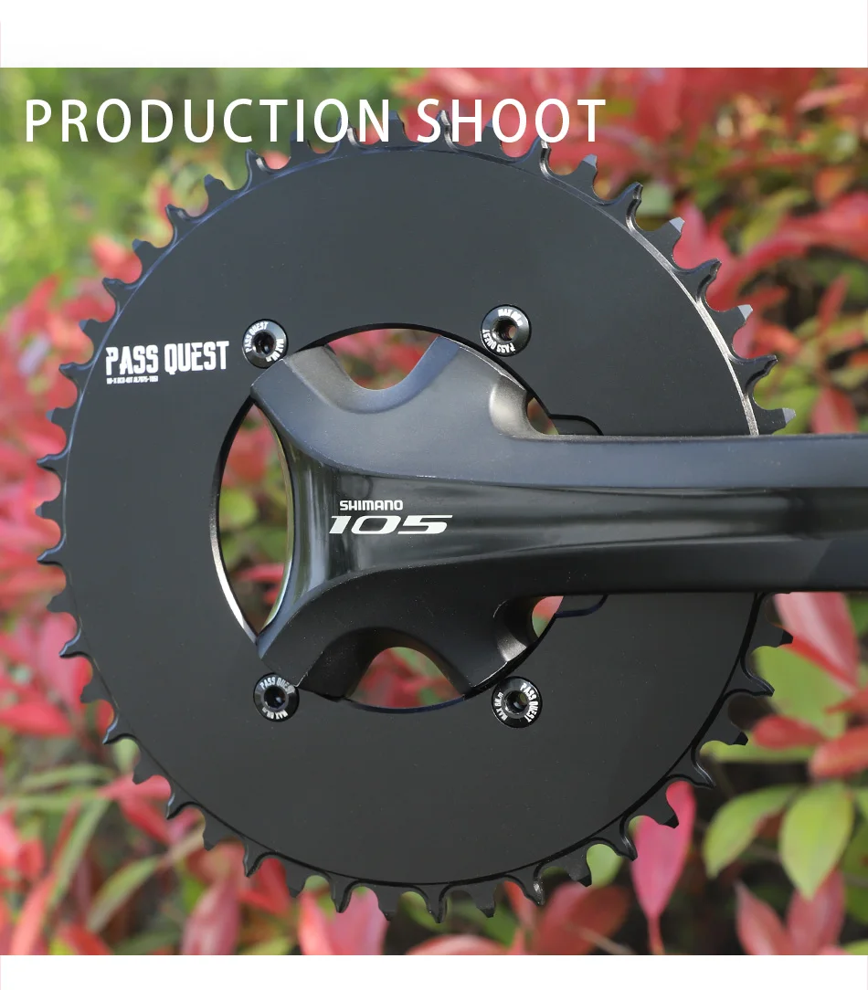 PASS QUEST X110BCD AERO Narrow Wide Chainring for R3000/4700/5800/6800/DA9000 Chainwheel BLACK Gravel Folding Bike Available