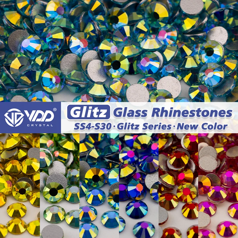 VDD SS4-SS30 nuevos diamantes de imitación de cristal de alta calidad de Color brillante, piedras de Strass planas de cristal para manualidades DIY, decoraciones artísticas para uñas