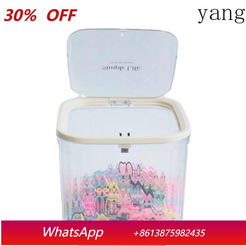 

CX press-type desktop trash can transparent countertop paper basket household bedroom covered desktop storage