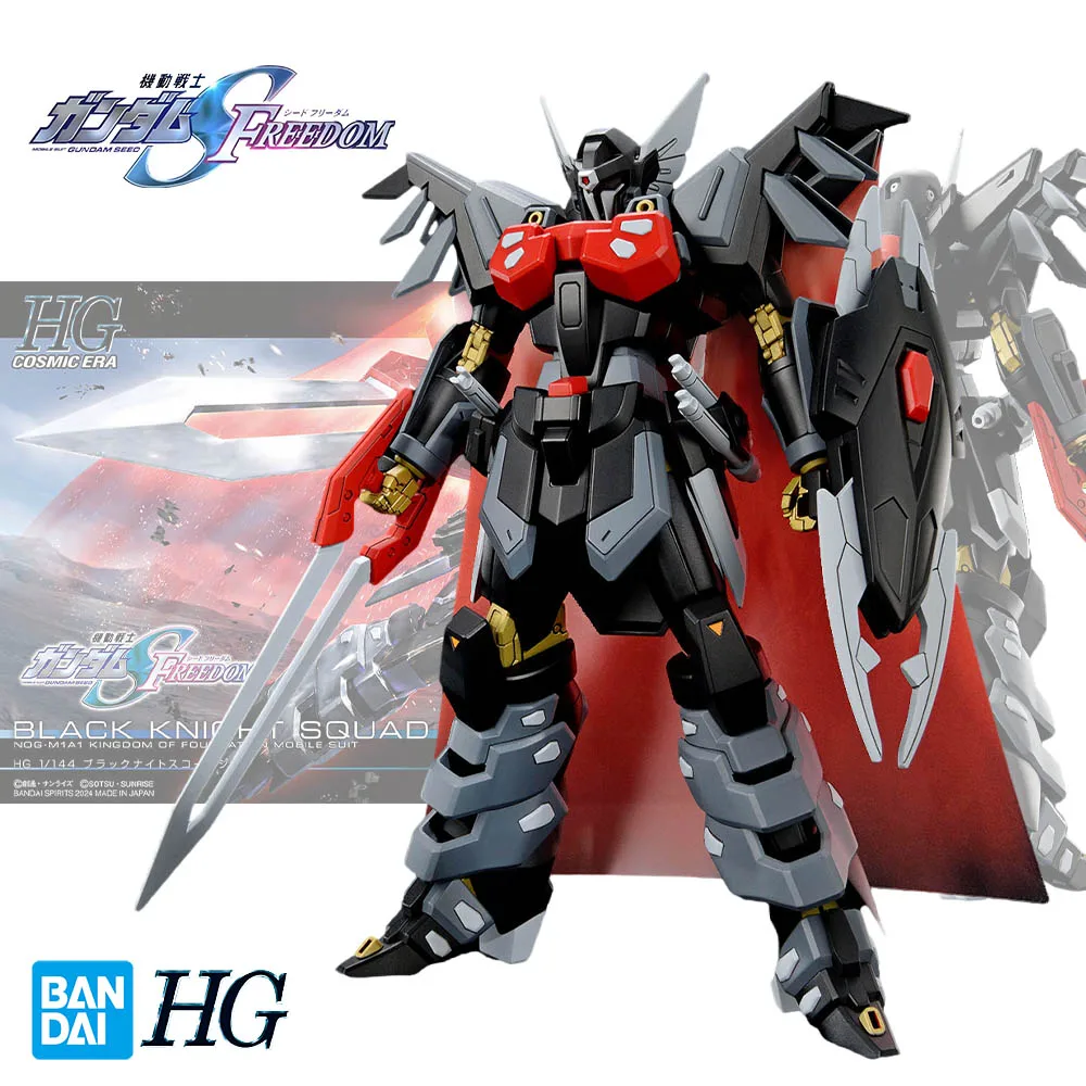 Bandai Genuine HG 1/144 BLACK KNIGHT SQUAD Shi-ve.A GUNDAM Anime Action Figure Assembly Toy Model Collection Decorative Toy Gift