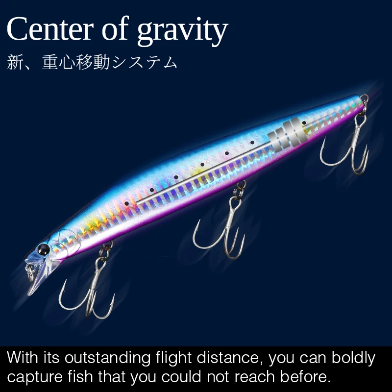 TSURINOYA Stinger 140S Richiamo di Pesca Affondamento Minnow DW92 140mm 26g Acqua Salata Spigola Ultra Lunga Casting Grandi Esche Dure Jerkbait