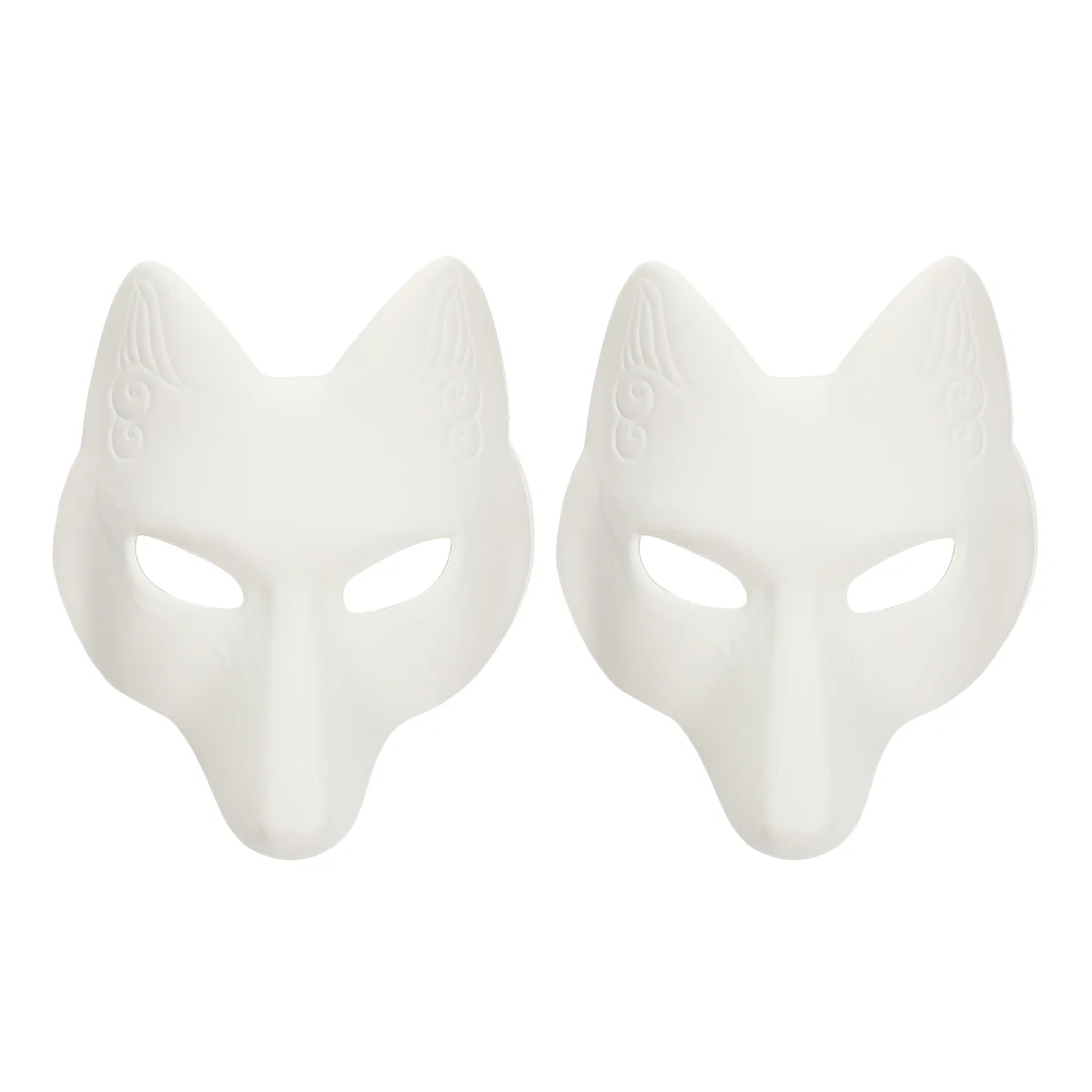 

2Pcs Foxes Masks Cartoon Adult Party Mask Eva Material Halloween Animal Face Mask Cosplay Accessory Party Accessory