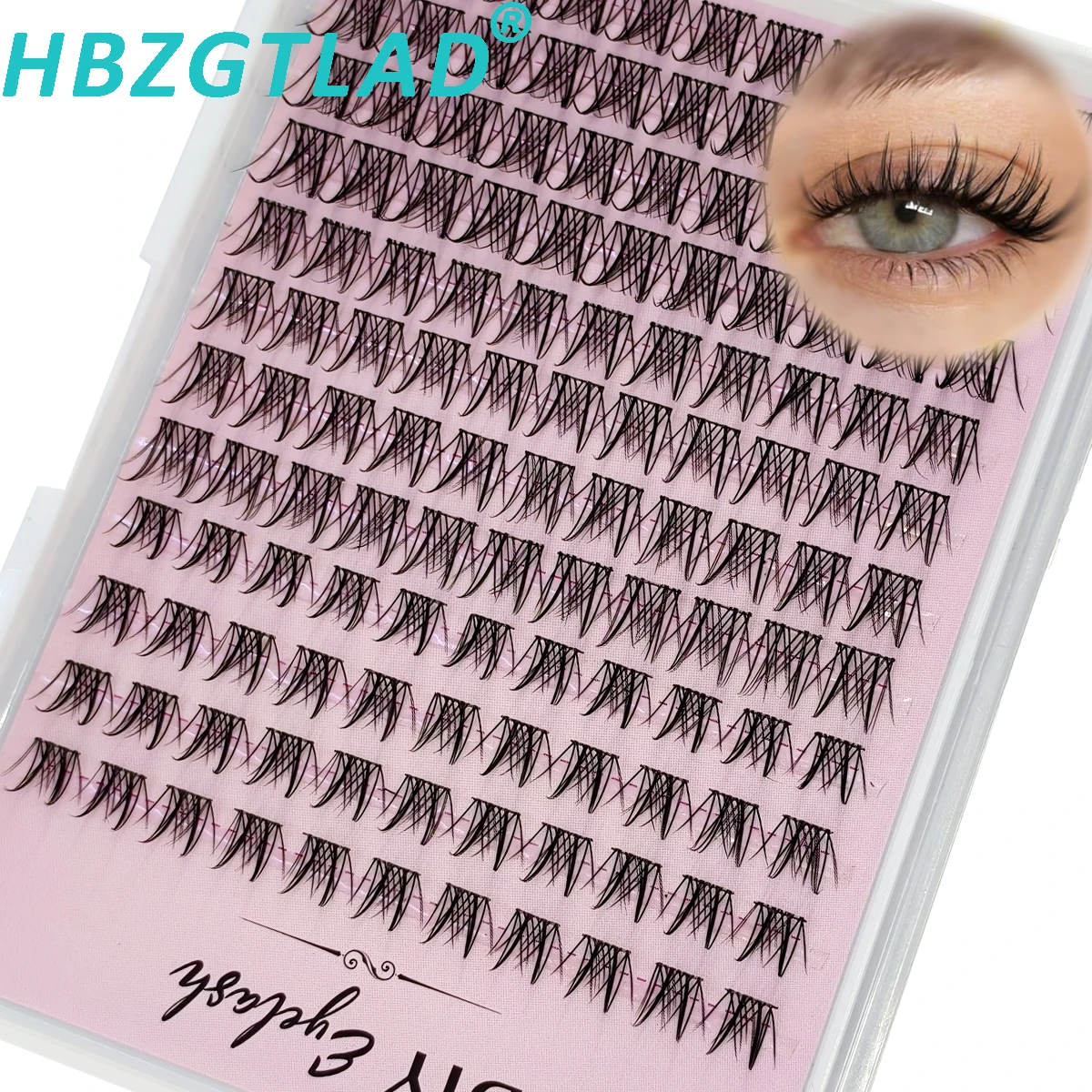 Neue braune Wimpernbüschel, zarte Wimpern, Cat-Eye-Wimpern, natürliche DIY-Wimpernverlängerung, kurze Büschel, D-Curl, einzelne Wimpernbüschel
