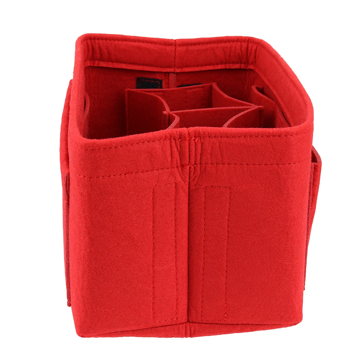 

Felt Bag Women Foldable Makeup Organizer Multi-Functional Storage Bag Multiple Pockets Diaper Wipes Burp Cloth Sizing S