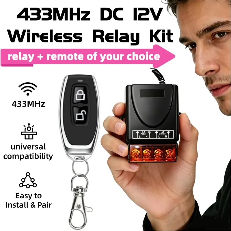 RF 433Mhz Wireless Remote Control Switch DC 9V-30V 12V 30A R