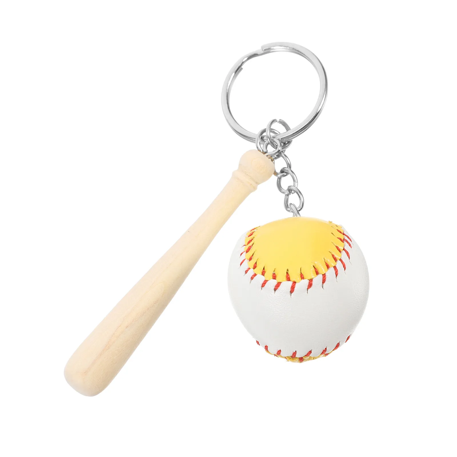 Mini Baseball Keychain Wooden Bat Pendant Sports Team Souvenir Party Favor Player Reward Accessories Baseball Keychain for