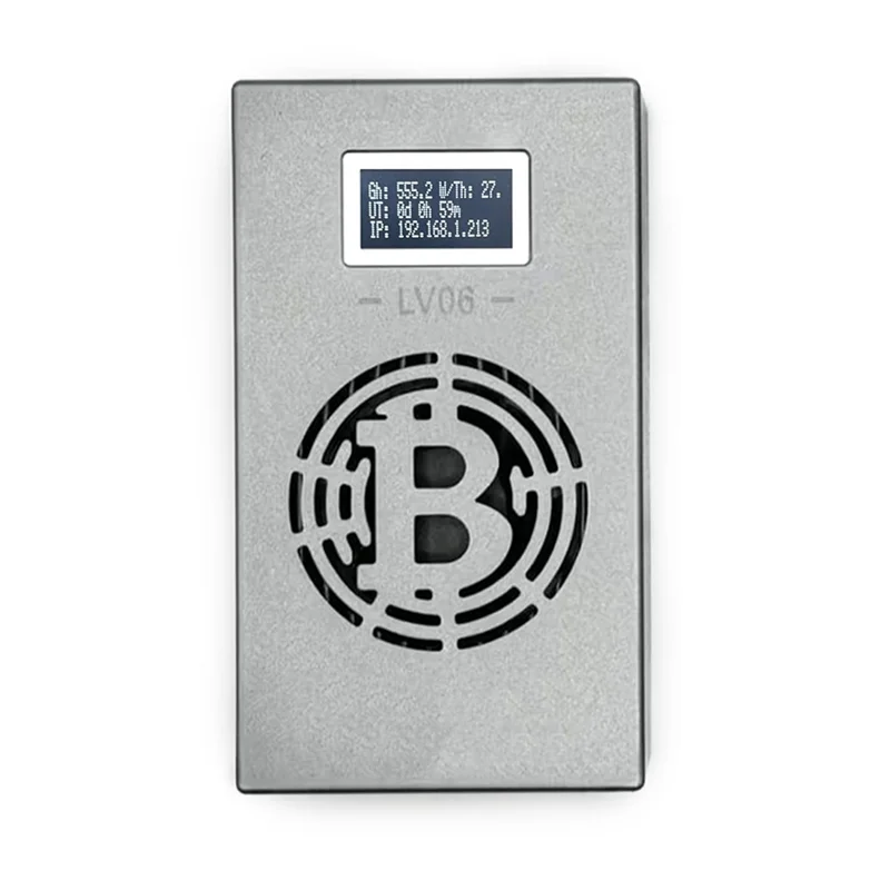 

Bitcoin Lucky Miner LV06 Бесшумный майнер BTC Miner 500GH/S Хешрейт Криптомайнинговая машина Лотерейный майнер BR Plug