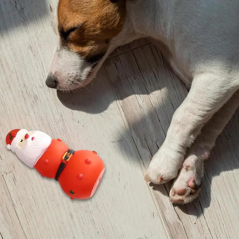 Hund Kau spielzeug Weihnachten Haustier Hund Quietschen Spielzeug Biss resistent Welpen Spielzeug Zähne Reinigung interaktive Hundes pielzeug Weihnachts geschenke für Haustier